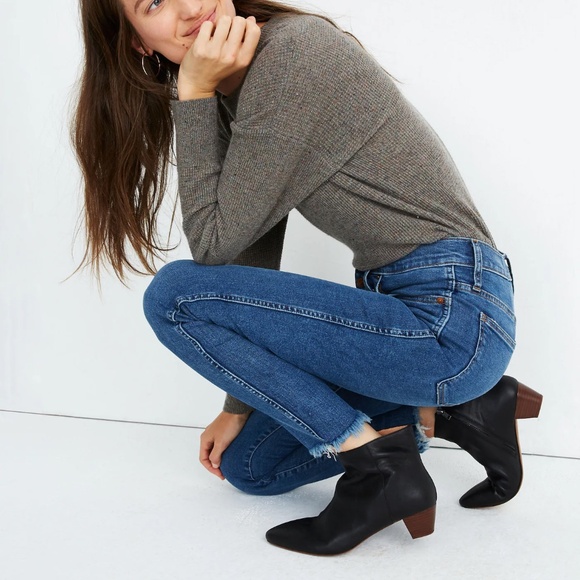Madewell 10" High-Rise Skinny Jeans in Mackey Wash: Button-Front Edition - Picture 1 of 9